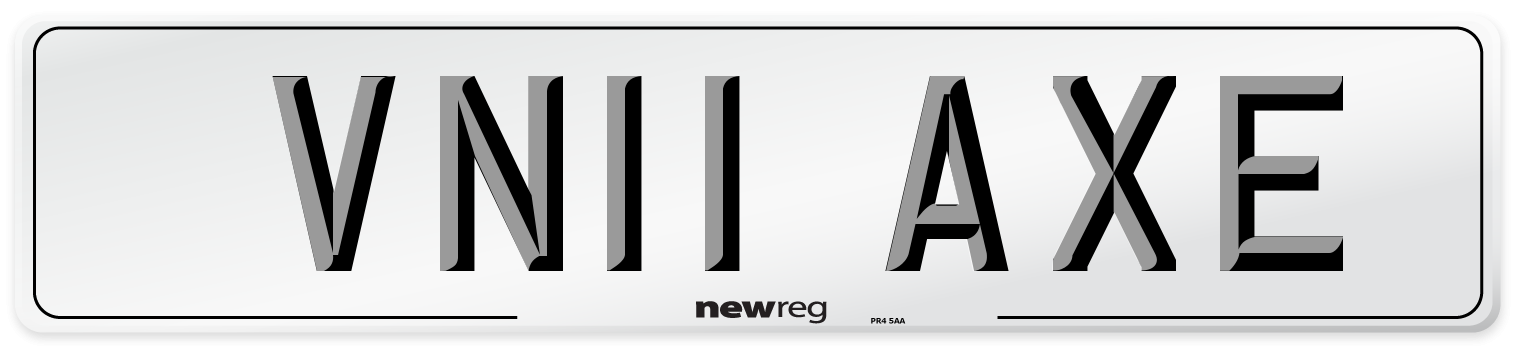 VN11 AXE Number Plate from New Reg